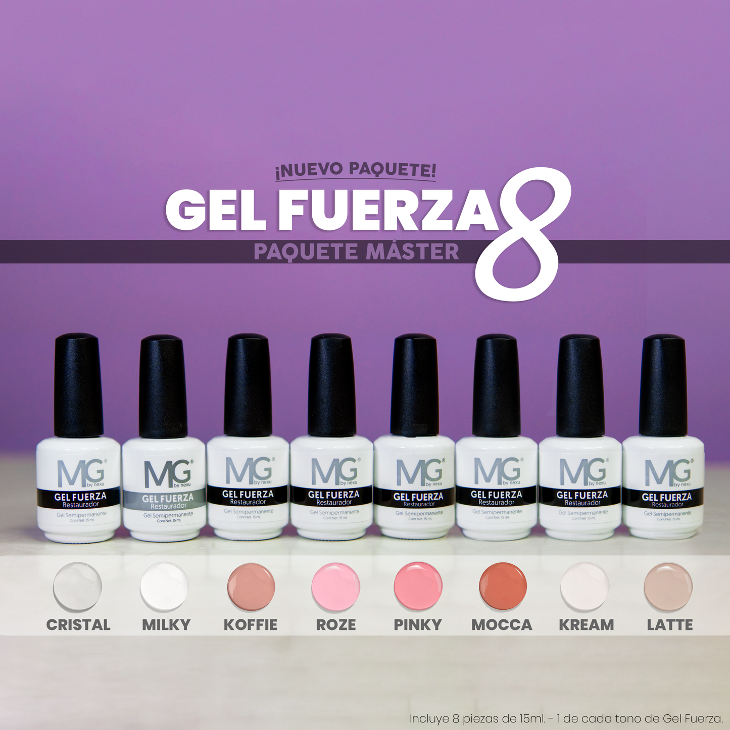 Gel Fuerza ¡PAQUETE COMPLETO! 8 piezas