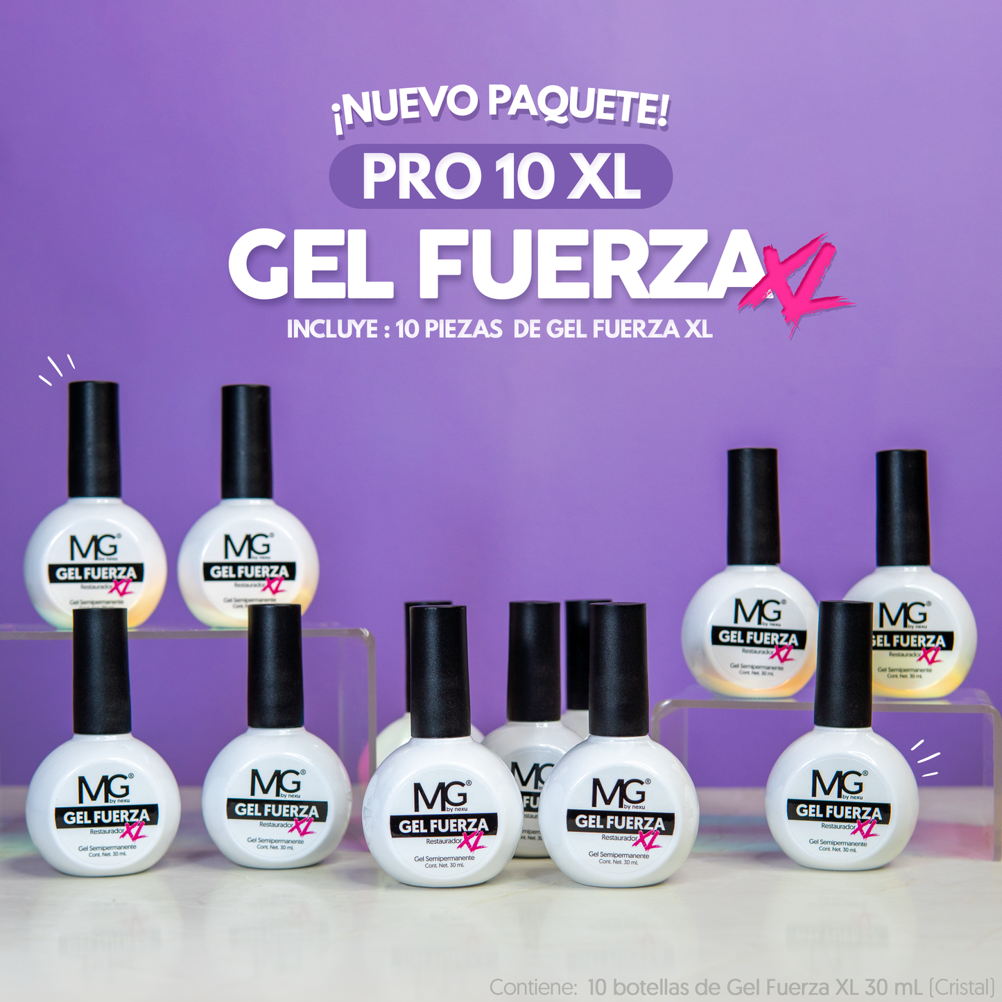 Paquete Pro 10 Gel Fuerza XL